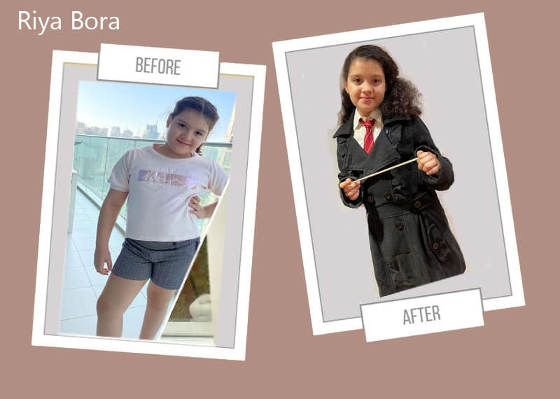Riya Bora — transformation